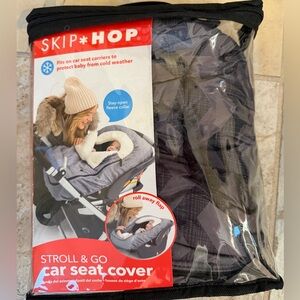 Skip Hop Gray and Black Stroll & Go Car Seat Cover